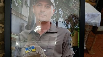 Портрет загиблого 38-річного військового Миколи Новіцького, Хмельницький