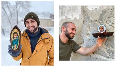 Архангел з Джавеліном та інші сюжети війни в ілюстраціях львівського художника-іконописця Архангел з Джавеліном та інші сюжети війни в ілюстраціях львівського художника-іконописця