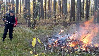 Рятувальники і лісівники на Волині тренувалися гасити лісову пожежу Рятувальники і лісівники на Волині тренувалися гасити лісову пожежу