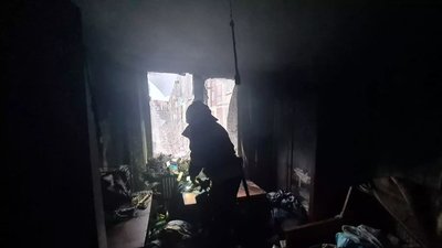 У Дніпрі під час пожежі врятували двох людей та кота У Дніпрі під час пожежі врятували двох людей та кота