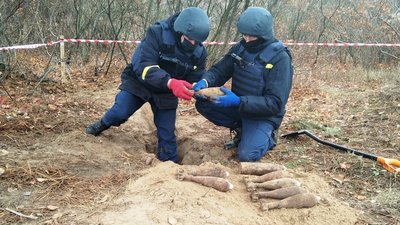 На Херсонщині піротехніки знищили 8 мін та снарядів часів Другої світової війни