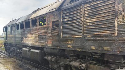 На Рівненщині загорівся тепловоз. У ДСНС розповіли подробиці