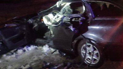 Автівка після аварії біля Смиківців на Тернопільщині