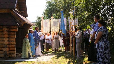 Освячення новозбудованої копії старовинної церкви в Соколові Чортківської громади Освячення новозбудованої копії старовинної церкви в Соколові Чортківської громади