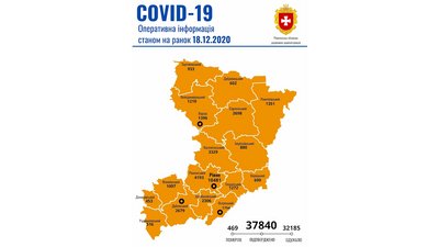 423 COVID-підтвердження та три смерті – підсумок минулої доби на Рівненщині 423 COVID-підтвердження та три смерті – підсумок минулої доби на Рівненщині
