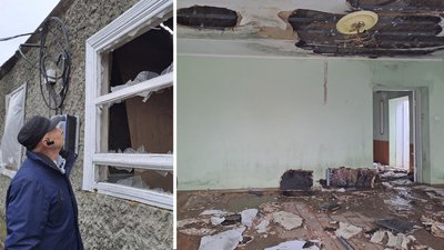 Дім, зруйнований російським дроном Дім, зруйнований російським дроном