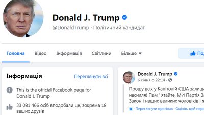 Facebook та Instagram раптово розбанили Трампа