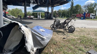 АЗС в Пирятині атакував шахед