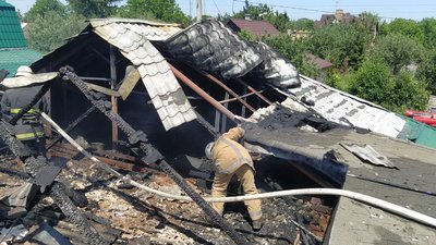На Харківщині горів магазин На Харківщині горів магазин