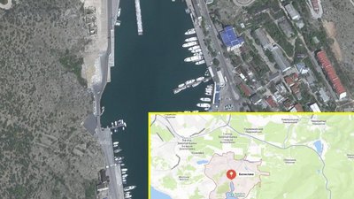 Балаклавська бухта, карта Крим, розвідка