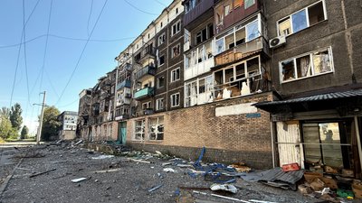 Наслідки обстрілів в місті Білозерське, 29 серпня 2025 рік, Донеччина