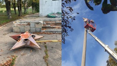 У Приютівській громаді на Кіровоградщині демонтували радянську зірку