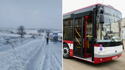 Через снігопад у Франківській громаді не курсуватимуть автобуси до двох сіл