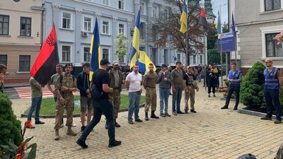 У Тернополі відбувається акція протесту "Російське вбиває" У Тернополі відбувається акція протесту "Російське вбиває"