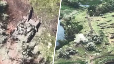 На Харківщині нацгвардійці знищили танк російських окупантів