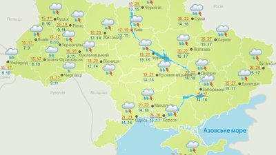 Вихідними у Полтаві прогнозують дощі з грозами Вихідними у Полтаві прогнозують дощі з грозами