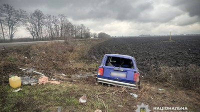 Неподалік Карлівки автомобіль з'їхав у кювет: травми зазнав 17-річний пасажир