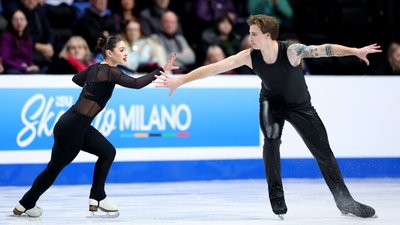 Українські фігуристи Софія Голіченко та Артем Даренський на чемпіонаті Європи-2026