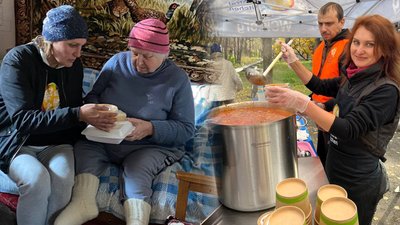 Волонтери World Central Kitchen годують гарячими обідами жителів звільнених міст Харківщини