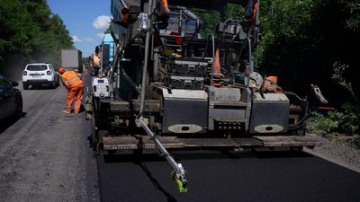 Ремонт дороги на Вінниччині