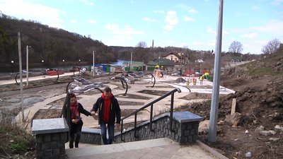 У парку в Житомирі розпочали ремонтувати Шодуарівські сходи