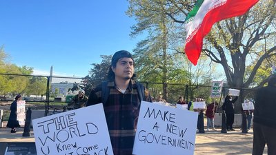 Протест проти операції в Ірані