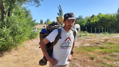 Професійний мандрівник пішки з Чернігівщини завітав у Кропивницький Професійний мандрівник пішки з Чернігівщини завітав у Кропивницький