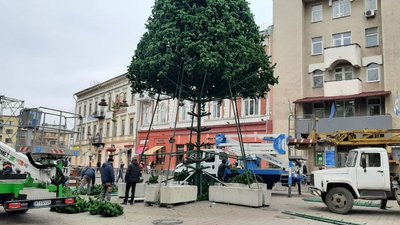 В Івано-Франківську демонтували головну ялинку В Івано-Франківську демонтували головну ялинку