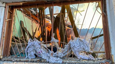 Пожежа внаслідок влучання російського БпЛА в Хотімлі, 1 лютого 2026 року Пожежа внаслідок влучання російського БпЛА в Хотімлі, 1 лютого 2026 року