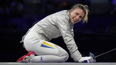 Емоції Ольги Харлан після перемоги у бронзовому матчі Олімпіади-2024