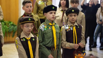 Вифлеємський вогонь миру принесли пластуни в один із "Пунктів незламності"