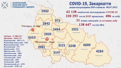 На Закарпатті п'яту добу поспіль не зафіксували жодної смерті від COVID-19 На Закарпатті п'яту добу поспіль не зафіксували жодної смерті від COVID-19