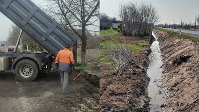 Вздовж волинських трас розчищають водопропускні труби і кювети Вздовж волинських трас розчищають водопропускні труби і кювети