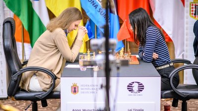 Анна Музичук унічию закінчила третю півфінальну партію Турніру претенденток з шахів: рахунок у протистоянні