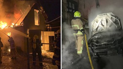 Власник обпік руку: у Рівному в гаражі згоріло авто