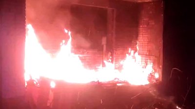 В Охтирському районі на Сумщині внаслідок обстрілу сталася пожежа