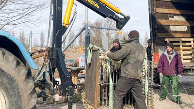 До притулку на Львівщині привезли ведмедів з Київщини До притулку на Львівщині привезли ведмедів з Київщини