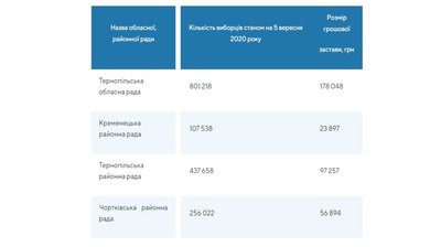 Скільки заплатять кандидати за участь у місцевих виборах на Тернопільщині – ОПОРА Скільки заплатять кандидати за участь у місцевих виборах на Тернопільщині – ОПОРА