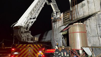 Рятувальники впродовж 2 годин гасили пожежу ангара у Володимирському районі