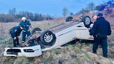 ДТП, кювет, аварія, Загір'я, Рогатинська громада, Франківщина, поліція