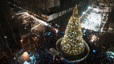 Вінницька ялинка перемогла у "конкурсі краси" серед новорічних дерев України Вінницька ялинка перемогла у "конкурсі краси" серед новорічних дерев України