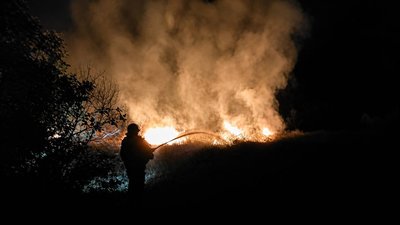 пожежа, горить поле, атака РФ
