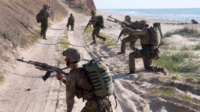 На Одещині відбулись навчання морських піхотинців На Одещині відбулись навчання морських піхотинців