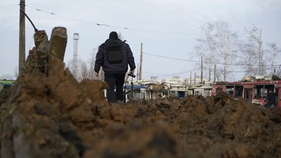поліція на місці удару по депо у харкові