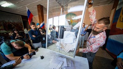 Окупаційна влада заявила про явку понад 65% на псевдовиборах на ТОТ Херсонщини Окупаційна влада заявила про явку понад 65% на псевдовиборах на ТОТ Херсонщини