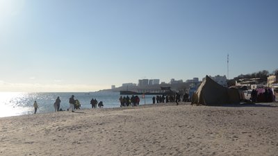 На пляжі "Ланжерон" в Одесі відзначили свято Водохреща На пляжі "Ланжерон" в Одесі відзначили свято Водохреща