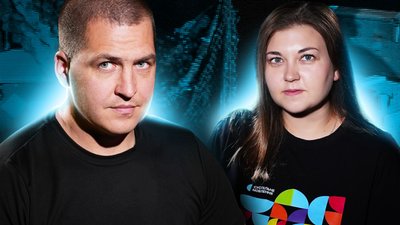 Комбат миколаївської 22-ї бригади Євген Петровський та журналістка Валентина Гурова