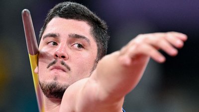 Артур Фельфнер у кваліфікації метання списа на чемпіонаті світу з легкої атлетики