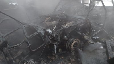 Фото з місця пожежі у Диканьці Фото з місця пожежі у Диканьці