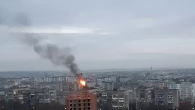 В Івано-Франківську горіла кабіна ремонтного крана